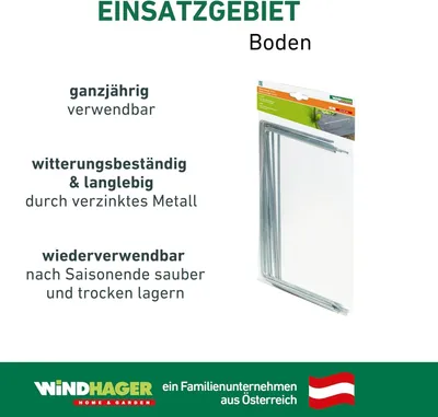 Produktbild von Windhager 06402, Landschaft Stoffheftung, Galvanisiertes Metall, Grau, 4 mm, 250 mm, 150 mm
