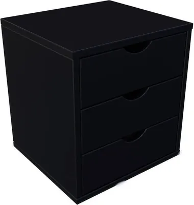Produktbild von 3-Schubladencontainer - Schwarz