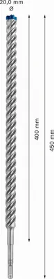 Productafbeelding van Bosch 2608900143 Bosch EXPERT Hammerbohrer SDS plus-7X 20x400x450mm