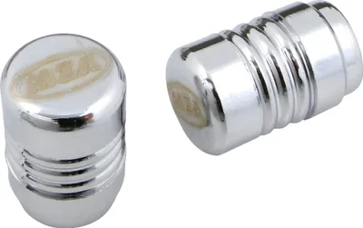 Produktbild von 2x Ventilkappen - Alu chrom eloxiert - MZA-Design - Kappe, inkl. O-Ringe