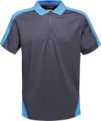 Produktbild von Regatta TRS174 | Herren Contrast Coolweave Polo - Farbe: Navy/New Royal - Größe: 4XL