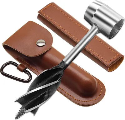Produktbild von Survival Tool für Bushcraft-Siedler, manueller Bohrerschlüssel,Schneckenbohrer und Handlochmacher für Camping, Outdoor, Bushcrafting