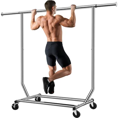 Kleiderstange ausziehbar, Metall, 130-190 cm, bis 136 kg, klappbar