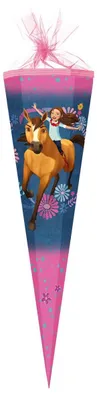 Produktbild von Große Schultüte Spirit Pferde Zuckertüte zum Schulanfang Rosa Pink ca. 85 cm (Länge)