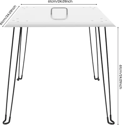 Produktbild von Feuerstelle Hitzedeflektor & Deckel - Quadratisch - Edelstahl - 61×61 cm - Mit Griff - Silber