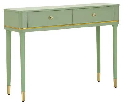 Zdjęcie produktu dla Konsola Camille 37 x 101 x 78 cm MDF sosna żelazo zielony złoty