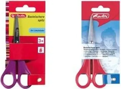 Produktbild von Herlitz Bastelschere spitz Länge: 133 mm für Linkshänder zufällige Farbe 1 Stück