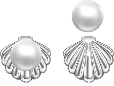 Produktbild von Perlenohrringe Sterling Silber Muschel Schmuck Damen Geschenke E22161