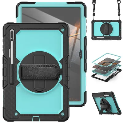 Immagine prodotto di Per Samsung Galaxy Tab S10 / S9 / S8 Ultra Custodia per tablet a 360 gradi Azzurro