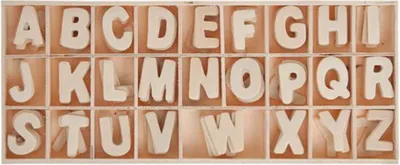 Produktbild von Holz-Buchstaben 'ABC' je 5 Buchstaben