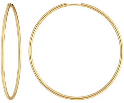 Paar-Ohrringe-Creolen-rund-schlicht-aus-333-Gelbgold-44x1-5mm