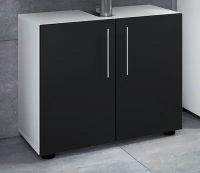 Produktbild von VCM Holz Waschbeckenunterschrank | Badschrank | Maße: H. 51 x B. 60 x T. 30 cm | 2 Drehtür | modernes Badezimmermöbel - Flandu ll