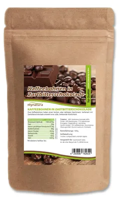 Produktbild von Kaffeebohnen in Zartbitterschokolade – ab 1000g - 1 Beutel (1000g)