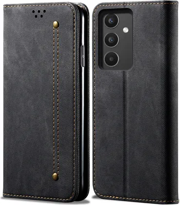 Produktbild von Galaxy A34 Hülle, Leder Brieftasche Flip Bookstyle Schutzhülle mit Standfunktion für Samsung Galaxy A34 Schwarz