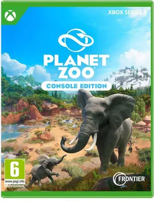 The image shows the cover art for the video game 'Planet Zoo: Console Edition' for Xbox Series X.
