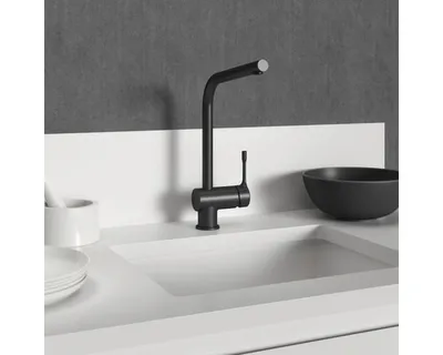 Produktbild von Ideal Standard Küchenarmatur Ceralook hoher Auslauf, Ausladung 225mm BC174XG Schwarz
