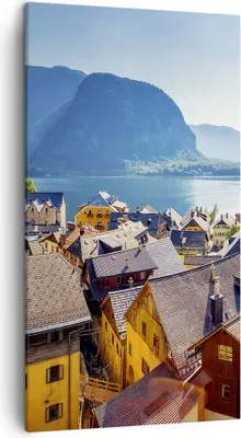 Produktbild von Bild auf Leinwand - Leinwandbild - Berge See Wasser - 45x80cm - Wand Bild - Wanddeko - Wandbilder - Leinwanddruck - Bilder - Kunstdruck - Wanddekoration - Leinwand bilder - Wandkunst - PA45x80-3955