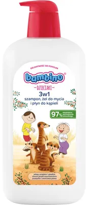 Image de Shampoing/Gel douche 3 en 1 Bambino Dzieciaki, 1 litre