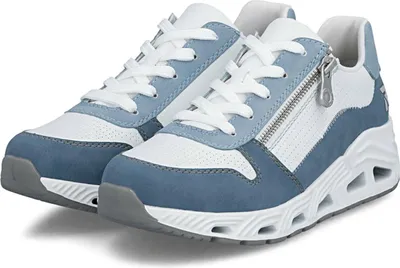 Produktbild von Rieker Damen Sneaker Low Sneaker Reißverschluss Komfort N5204-12 Blau, Schuhgröße:36 EU