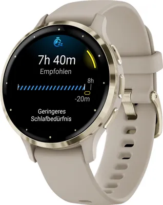 Immagine prodotto di Garmin Venu® 3S, colore Grigio Francia/Oro tenue, con cinturino in silicone intercambiabile