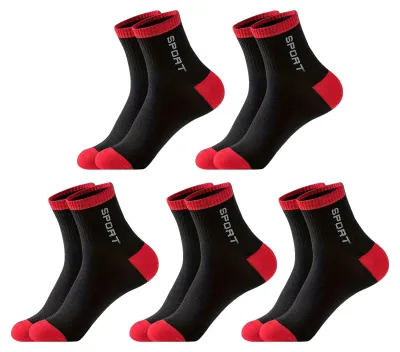 Produktbild von 5 Paar Herren-Socken, feuchtigkeitsableitend, sportlich, weich und atmungsaktiv, ideal zum Laufen, Wandern und für andere Sportarten