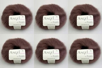 Productafbeelding van 6 bollen Angel van Permin – Luxe garen van kindermohair en zijde (70/30) (119 nougat-traum)