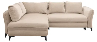 Produktbild von Ecksofa - 286 x 192 cm - Taupe - Webstoff - Gästebettfunktion und Bettkasten