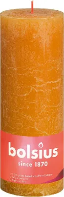 Produktbild von Bolsius rustikale Stumpenkerze, honiggelb, 190 x 68 mm