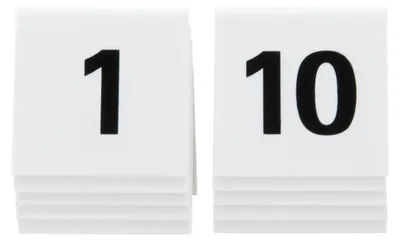 Image de Securit Tischnummernset 1 - 10, weiá, Acryl