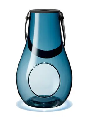 Produktbild von Holmegaard - Design with Light - Laterne dunkelblau, 25 cm