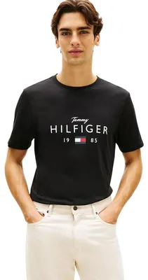 Produktbild von Tommy Hilfiger Jeans BRAND LOVE BIG HILFI Herren T-Shirt Schwarz : Größe - L Größe: L