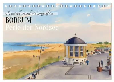 Produktbild von BORKUM Perle der Nordsee (Tischkalender 2027 DIN A5 quer), CALVENDO Monatskalender