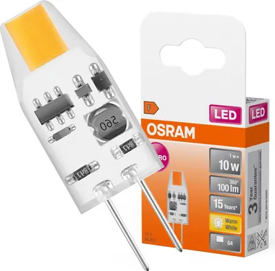 Zdjęcie produktu dla Osram STAR, 1 W, 10 W, G4, 100 lm, 15000 h, Ciepłe białe