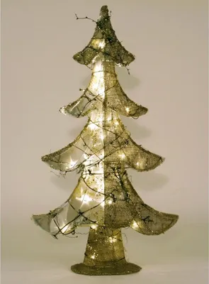 Obrázek produktu pro LED jutový vánoční stromek jedle vánoční dekorace dekorativní stromek adventní stromek advent