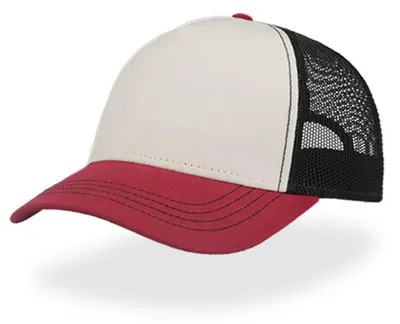Produktbild von Atlantis RACS | Rapper Canvas Cap Recycled - Farbe: White/Burgundy/Black - Größe: One Size