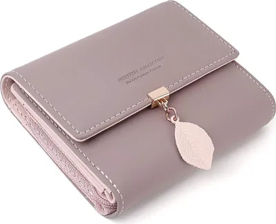 Produktbild von Damen Geldbeutel, Quaste Kunstleder Portemonnaie Kleine Brieftasche Geldbörse Für Frauen Dunkelrosa