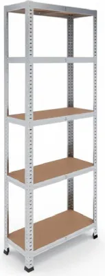 Immagine prodotto di rackfriends 180x70x30 cm scaffale pesante in zincato con 5 ripiani e una portata di 75 kg per ripiano.