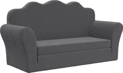 Produktbild von vidaXL Kinder-Schlafsofa 2-Sitzer Anthrazit Weicher Plüsch