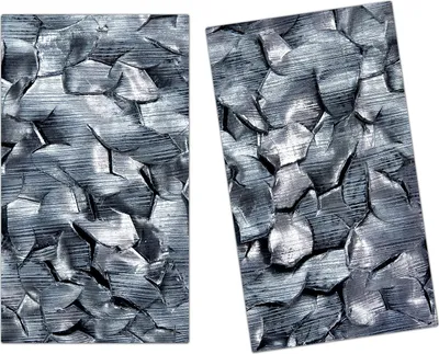 Produktbild von Spritzschutz Herdabdeckplatte Schneidebrett aus Glas Metallstruktur 2-Teilig (60x52cm)