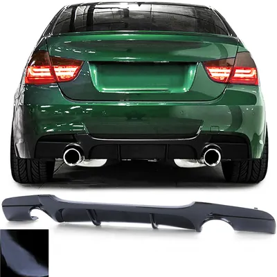 Image de Diffuseur arrière noir brillant pour BMW Série 3 E90 E91 335d 335i, modèle de 2005 à 2012