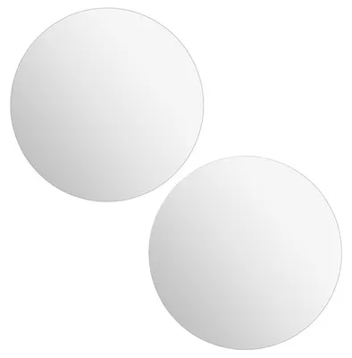 Produktbild von Selbstklebende Spiegelfliesen - 2x Stuck - Glas - selbstklebend - D39,9 cm - rund