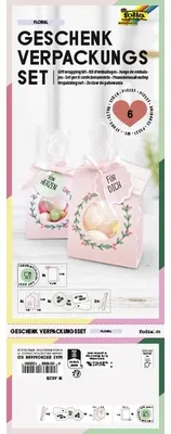 Produktbild von folia Geschenkverpackung Set FLORAL Ostern 6 Stück Beutel