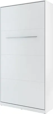 Produktbild von MIRJAN24 Schrankbett Concept Pro CP-03 Vertical, Wandklappbett inkl. Lattenrost, Schrank mit Klappbett (90x200 cm, Weiß Matt / Weiß Matt)