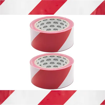 Produktbild von 2x Absperrband Trassenband Flatterband Sperrband Warnband Signalband Rot / Weiß