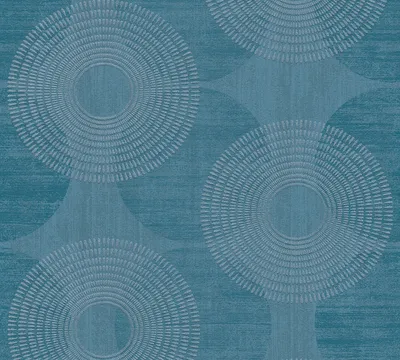 Produktbild von A.S. Création Tapete mit Kreismuster Attractive Vliestapete mit Glitzereffekt blau 10,05 m x 0,53 m