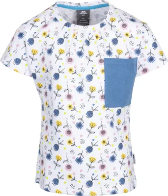 Image de Trespass - T-shirt « Pleasantly » pour filles TP6507 (116) (blanc/bleu/jaune)