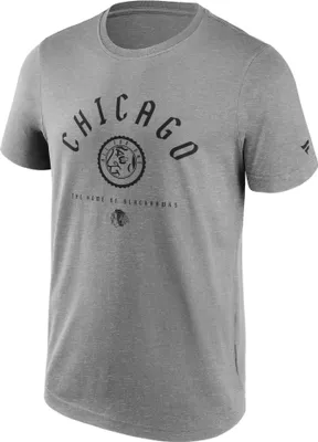 Produktbild von Fanatics - NHL Chicago Blackhawks College Stamp  T-Shirt : Grau L Farbe: Grau Größe: L