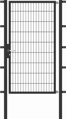 Produktbild von Alberts Einzeltor Flexo mit Zubehör, zum Einbetonieren, anthrazit, Breite 100 cm, Höhe 180 cm