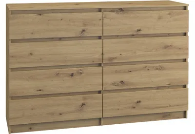 Zdjęcie produktu dla Topeshop M8 140 ARTISAN, Dąb, 8 szuf., Płyta wiórowa, Monochromatyczny, Nowoczesny, Płyta wiórowa