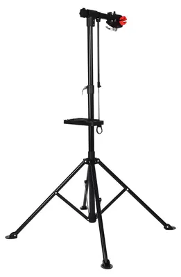 Produktbild von Fahrrad-Montageständer - Verstellbarer Reparaturständer - Höhe 108–190 cm - Tragkraft bis 50 kg - Für E-Bikes/Rennräder - Nicht klappbar - Schwarz